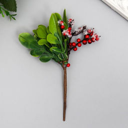 Цена за 12 шт. Декор для творчества «Брусника», 14 см