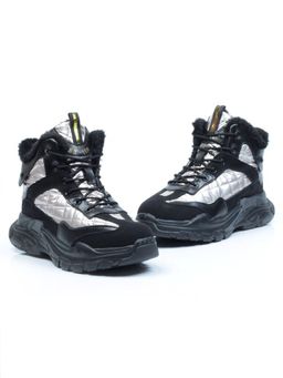 04-8524-3 BLACK Ботинки женские зимние (искусственные материалы) - Фабричный китай фото 10