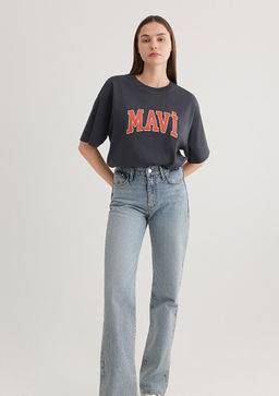 Mavi Logo Bask?l? Gri Tisort  фото 2