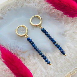 Серьги длинные из Лазурита