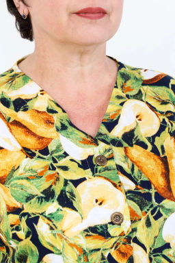 Халат женский, цвет зеленый желтый