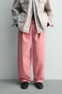 PANTAL?N RELAXED FIT PLIEGUES LIMITED EDITION / Rosa palo - Zara фото 11