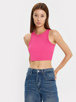 Топ женский укороченный в цвете фуксия фуксия 302764