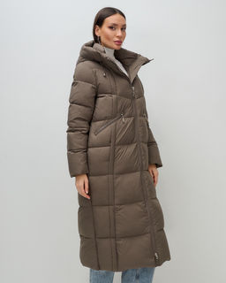 Пальто зимнее Visdeer 7729SK женское утепленное 240 г/м² светло-коричневое  фото 11