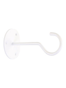 Кронштейн для кашпо с цветами «Крючок», металлический, белый