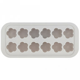 Форма для льда пластмассовая (мармелада) "Цветок - 12 штук" 24,8х11,3см h2,8см, цвета в ассортименте: фиолетовый, розовый, голубой, серый, кремовый, в п/эт пакете (Китай)