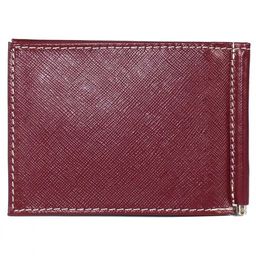 Зажим для купюр Premier-М-53 натуральная кожа (8 карм), бордовый сафьян/бежевый сафьян (582-528) 208109  фото 2