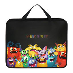 Папка для труда, А4, пластиковая, 33×26×7.5 см «Монстры»