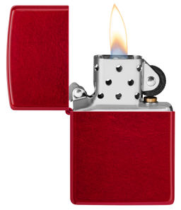 Зажигалка ZIPPO с покрытием Красное карамелизированное яблоко | Candy Apple Red 21063  фото 3