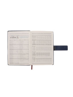 Ежедневник недатированный формат А5, с хлястиком, 112 листов, линия, пвх, синий - Simaland фото 6