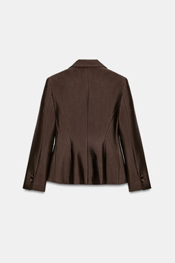 BLAZER ENTALLADA SATINADA / Marr?n - Zara фото 8