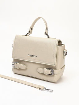 Сумка женская мессенджер на магните, 22×11×17 см, серая