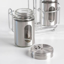 Набор для специй на подставке «Стиль», 2 предмета: солонка и перечница, 80 мл, стекло