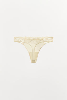 TANGA COMBINADO ENCAJE / Crudo - Zara фото 5