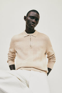 Polo con media cremallera Slim Fit