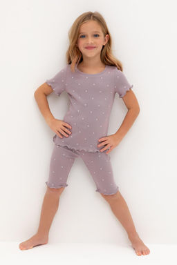 К 1632/морской туман,мини сердечки пижама для дев