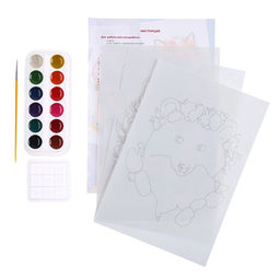 Скетчинг акварелью «Животные в цветах»