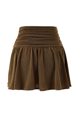 Alt?n K?sa/Super Mini Simli Orme Sort Astarl? Party Etek TPRSS26ET00002 - Trendyolmilla фото 5