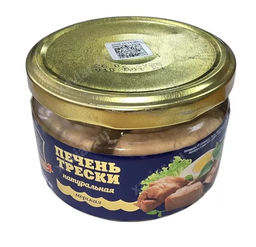 Печень трески нат.  из охлажд. сырья ст/б 220г "ХАВИАР" (Мурманск), , шт