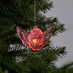 Ёлочная игрушка Ангел, 8х5х4.5 см, 1 LED, от батареек, свечение мульти (RGB) - Luazon lighting фото 2