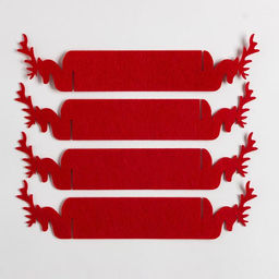 Набор декоративных колец для салфеток Новогодний олень 4 шт, d=5 см, 100% п/э, фетр - Доляна фото 6