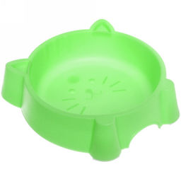 Цена за 3 шт. Миска пластиковая "Котофей" 18,5*4,8см цвет зеленый /550мл