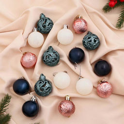 Ёлочные игрушки Торжество, шары новогодние, набор 16 шт., d=4 см, МИКС