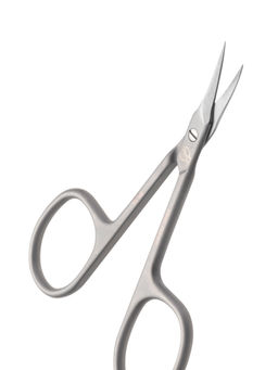 Frau Finger Ножницы маникюрные для кутикулы изогнутые / Premium PS 24, матовые, ручная заточка, 9,3 см