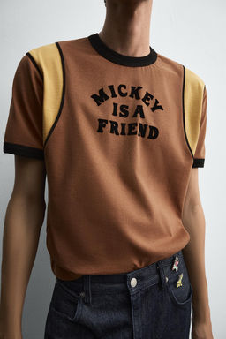 HARRY LAMBERT FOR ZARA X DISNEY CONTRAST TEXT T-SHIRT