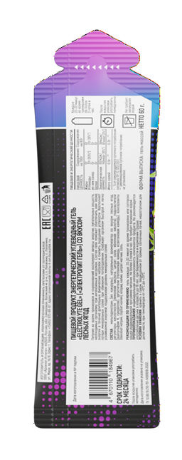 Углеводный гель ELECTROLYTE GEL со вкусом ЛЕСНЫХ ЯГОД 60г ТМ T-on (22г углев)  фото 2