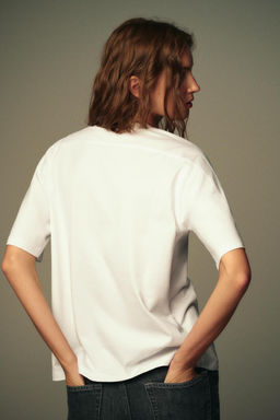 REGULAR FIT LABEL T-SHIRT - Zara фото 5