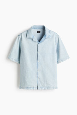 Camisa resort en denim Regular Fit