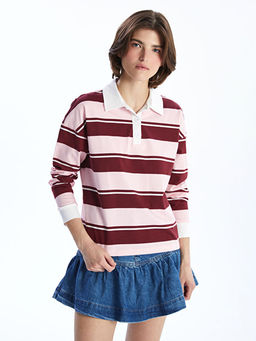 Polo Yaka ?izgili Kad?n Ti??rt