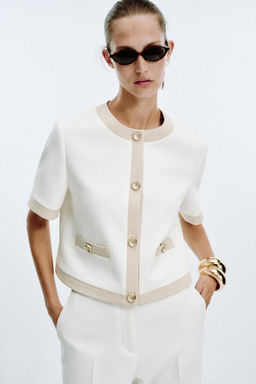 CONTRAST SHORT SLEEVE BLAZER - Zara фото 11