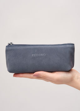 Замшевая косметичка Deboro 17-96 голубая пыль