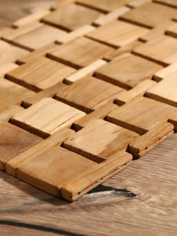 Коврик из тикового дерева, 30×20×0.7 см