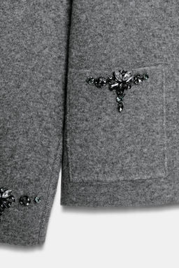 BEADED KNIT CARDIGAN