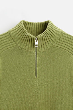 HIGH NECK QUARTER-ZIP SWEATER - Zara фото 17