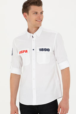 Мужская белая рубашка с длинным рукавом - U.s. polo assn фото 17
