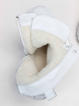 Ботинки 214.1918w. белые/Шерсть