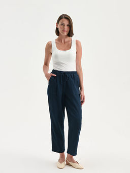 Beli Lastikli Dokulu Kad?n Pantolon