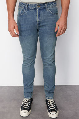 TRENDYOL MAN Siyah Skinny Fit Esnek Kumas Dar Kesim Jeans TMNAW23JE00047 - Trendyolmilla фото 45