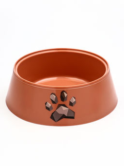 Цена за 2 шт. Миска для кошек "Мур-мяу", 300 мл, 14.5×14.5×4 см, пластик, кирпичная