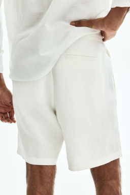 Pantal?n corto de lino Relaxed Fit - H&m фото 10