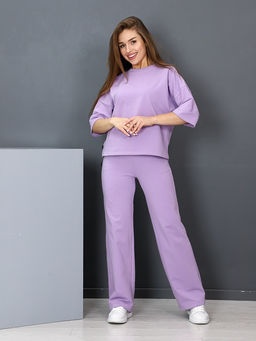 Костюм Женский из футера (2 нитка) цвет Лиловый - Амавес-текстиль фото 3