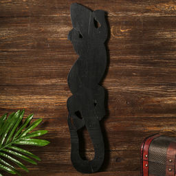 Панно настенное Геккон с цветочным узором дерево 1x12x50 см - Simaland фото 5