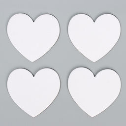 Набор холстов на магните «Сердце», 7,5 см, 4 шт