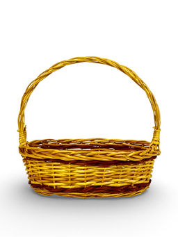 Корзина плетёная для хранения Vento, с ручкой, коричневая, набор 3 шт.