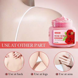 SADOER Увлажняющий скраб для тела с розой, 350 гр.  фото 3
