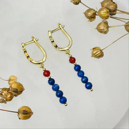 Серьги из Лазурита и Сердолика